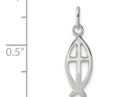 Sterling silver cross charm, another view