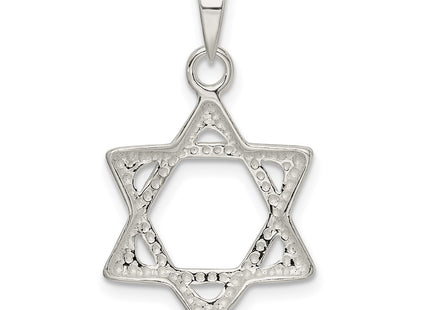 Sterling silver star pendant, further view