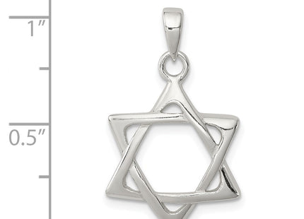 Sterling silver star pendant, another view