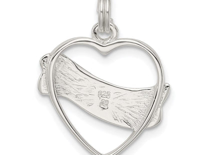 Sterling Silver Heart Charm (Style QC4567)