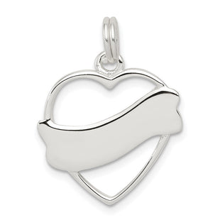 Sterling Silver Heart Charm (Style QC4567)