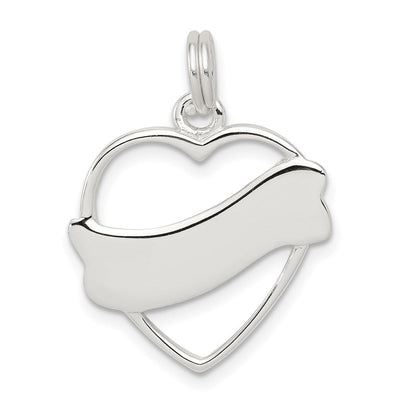 Sterling silver heart charm