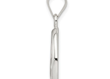 Sterling silver heart pendant, alternate view
