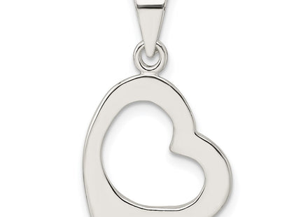 Sterling silver heart pendant, further view