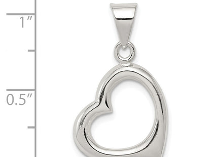 Sterling silver heart pendant, another view