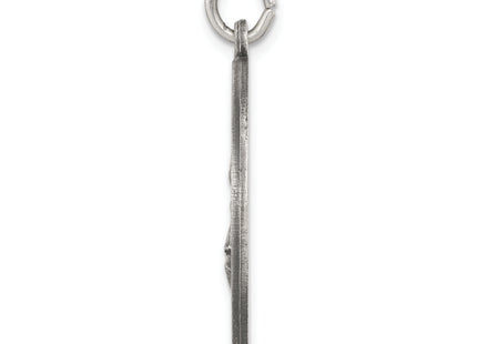Sterling Silver Antiqued Saint Florian Medal, 33 x 25mm