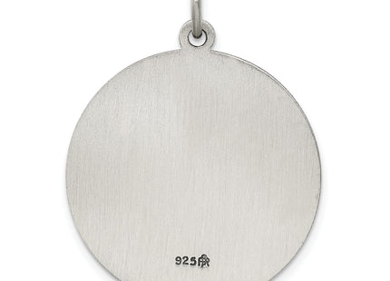 Sterling Silver Antiqued Saint Florian Medal, 33 x 25mm