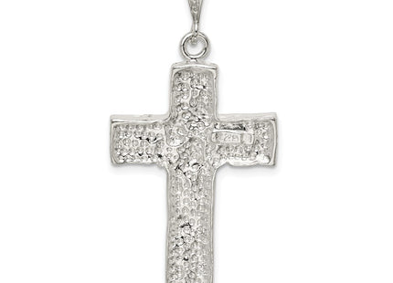 Sterling Silver Nugget Cross Pendant (Style QC472)