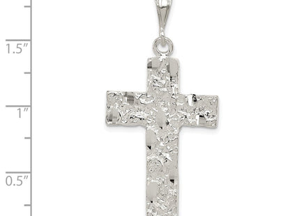Sterling Silver Nugget Cross Pendant (Style QC472)