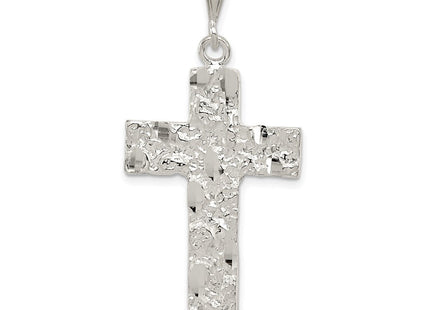 Sterling Silver Nugget Cross Pendant (Style QC472)