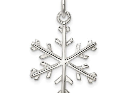 Sterling silver snowflake pendant, further view