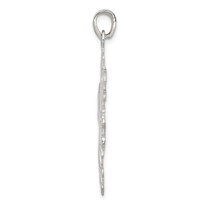 Sterling Silver Snowflake Pendant, 42 x 30mm