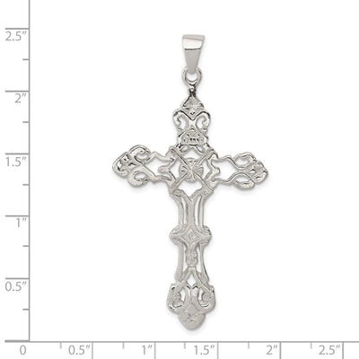 Sterling Silver Inri Cross Pendant, 60 x 31mm