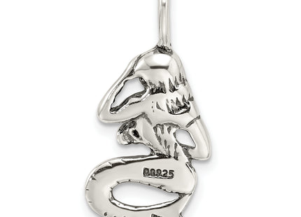 Sterling Silver Antiqued Mermaid Pendant