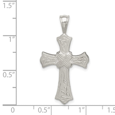 Sterling Silver Cross Pendant, 35 x 19mm