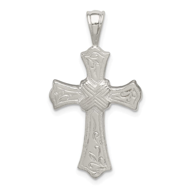 Sterling Silver Cross Pendant, 35 x 19mm