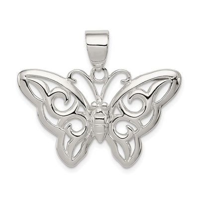 Sterling silver butterfly pendant