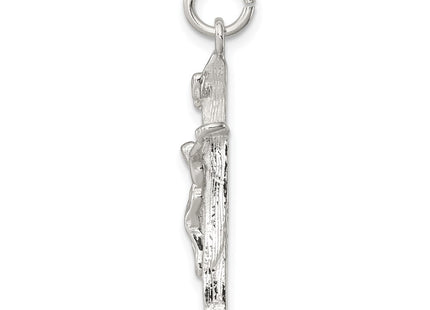 Sterling silver crucifix pendant, alternate view