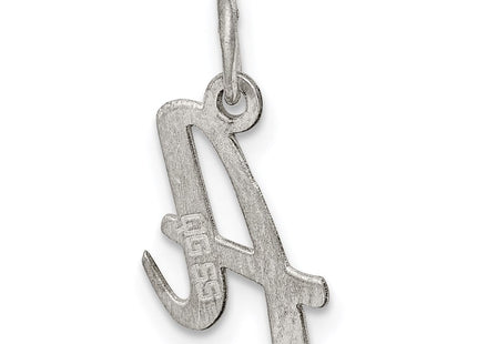 Sterling Silver Rhodium-plated Script Letter A Initial Charm (Style QC5080A)
