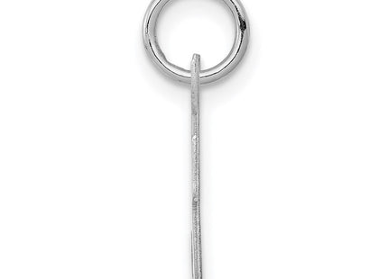 Sterling Silver Rhodium-plated Script Letter F Initial Charm (Style QC5080F)
