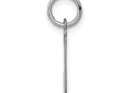Sterling Silver Rhodium-plated Script Letter J Initial Charm (Style QC5080J)