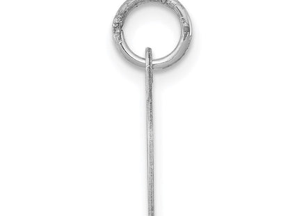 Sterling Silver Rhodium-plated Script Letter T Initial Charm (Style QC5080T)