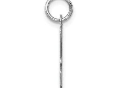 Sterling Silver Rhodium-plated Script Letter Initial Charm, 18 x 11mm