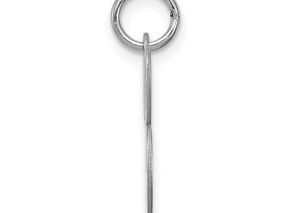 Sterling Silver Rhodium-plated Script Letter B Initial Charm (Style QC5082B)
