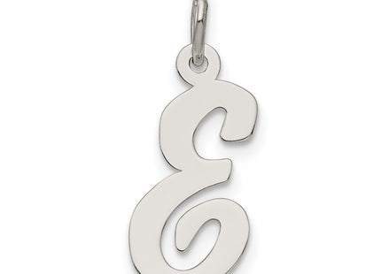 Sterling Silver Rhodium-plated Script Letter Initial Charm (Medium)