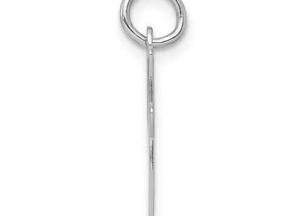 Sterling Silver Rhodium-plated Script Letter I Initial Charm (Style QC5082I)