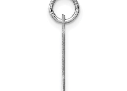 Sterling Silver Rhodium-plated Script Letter N Initial Charm (Style QC5082N)