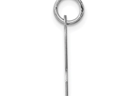 Sterling Silver Rhodium-plated Script Letter R Initial Charm (Style QC5082R)