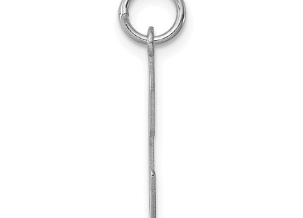 Sterling Silver Rhodium-plated Script Letter C Initial Charm (Style QC5084C)