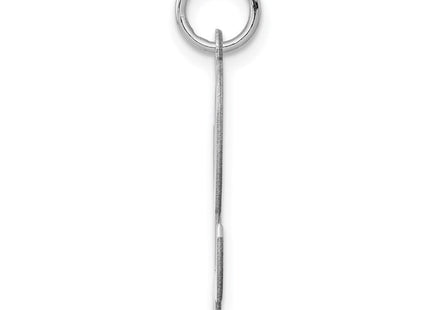 Sterling Silver Rhodium-plated Script Letter L Initial Charm (Style QC5084L)