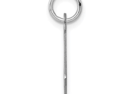 Sterling Silver Rhodium-plated Fancy Script Letter Initial Charm, 16 x 15mm