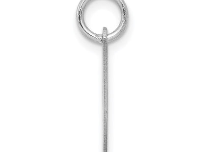 Sterling Silver Rhodium-plated Fancy Script Letter I Initial Charm (Style QC5086I)