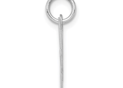 Sterling Silver Rhodium-plated Fancy Script Letter M Initial Charm (Style QC5086M)