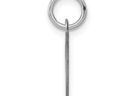 Sterling Silver Rhodium-plated Fancy Script Letter T Initial Charm (Style QC5086T)