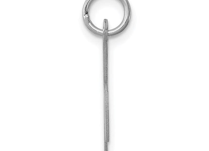 Sterling Silver Rhodium-plated Fancy Script Letter K Initial Charm (Style QC5088K)