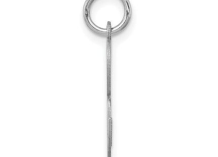 Sterling Silver Rhodium-plated Fancy Script Letter R Initial Charm (Style QC5088R)