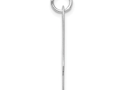 Sterling Silver Rhodium-plated Fancy Script Letter A Initial Charm (Style QC5090A)