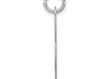 Sterling Silver Rhodium-plated Fancy Script Letter L Initial Charm (Style QC5090L)