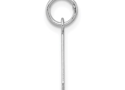 Sterling Silver Rhodium-plated Block Letter Initial Charm, 16 x 11mm