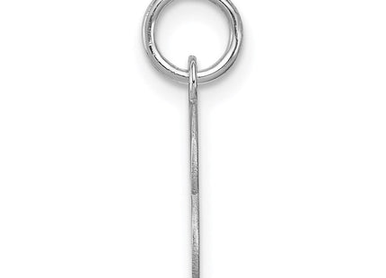 Sterling Silver Rhodium-plated Block Letter B Initial Charm