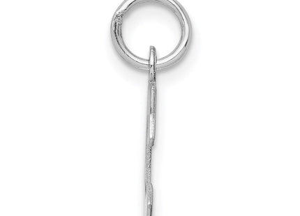 Sterling Silver Rhodium-plated Block Letter C Initial Charm (Style QC5093C)