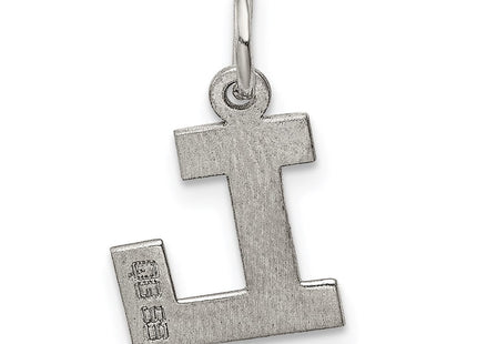 Sterling Silver Rhodium-plated Block Letter L Initial Charm