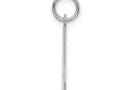Sterling Silver Rhodium-plated Block Letter A Initial Charm