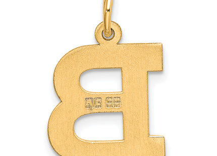 Sterling Silver Gold-Plated Block Letter B Initial Charm