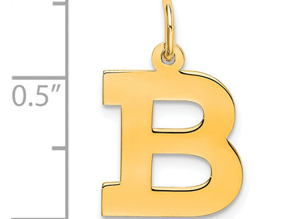 Sterling Silver Gold-Plated Block Letter B Initial Charm