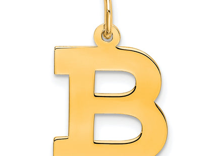 Sterling Silver Gold-Plated Block Letter B Initial Charm